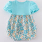Blue aqua meadow girl bubble