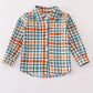Green plaid dad&me button down shirt