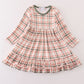 Green watercolor plaid mom&me dress