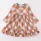 Khaki gingham mom&me dress