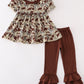 Camouflage girl ruffle pants set