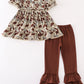 Camouflage girl ruffle pants set