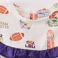 Purple geaux tiger baby girl set