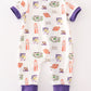 Purple geaux tiger boy romper