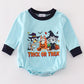 Blue halloween character boy romper