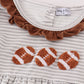 Brown football french knot stripe girl set