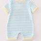 Blue stripe noah's ark applique boy romper