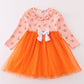 Orange character print tutu dress