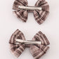 Brown plaid girl hair sailor bow