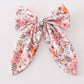 Floral print girl hair sailor bow