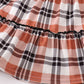 Rust plaid girl smocked dress