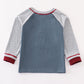 Blue turkey applique boy raglan top