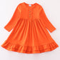 Orange ruffle girl dress