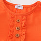 Orange ruffle girl dress