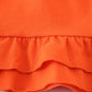 Orange ruffle girl dress