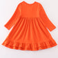 Orange ruffle girl dress