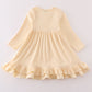 Cream ruffle girl dress