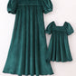 Forest velvet mom&me dress