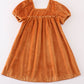 Caramel velvet mom&me dress