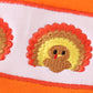 Orange turkey embroidery boy set