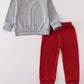 Grey Alabama embroidery pants set