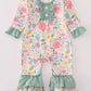 Floral print ruffle romper