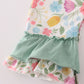 Floral print ruffle romper