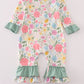 Floral print ruffle romper