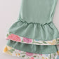 Floral print ruffle pants set