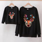 Black reindeer sequin mom&me sweatshirt