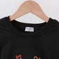 Black reindeer sequin mom&me sweatshirt
