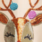 Beige reindeer sequin mom&me sweatshirt