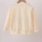 Beige reindeer sequin mom&me sweatshirt
