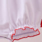 White bow ruffle bubble