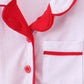White ruffle pajamas pants set
