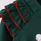 Forest santa claus applique ruffle top