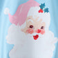 Blue santa claus print top