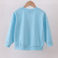 Blue santa claus print top