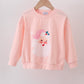 Pink santa claus print top