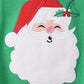 Green santa claus applique ruffle pants set