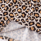 Forest tree applique leopard ruffle skorts set