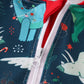Green dinosaur print romper