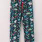 Green dinosaur print mom pajamas pants