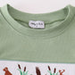 Green hunting duck embroidery boy set