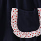Navy christmas santa cookie milk embroidery ruffle bubble
