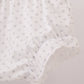 Navy christmas santa claus embroidery ruffle bloomer set