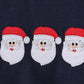 Navy christmas santa claus embroidery dress