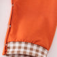 Rust deer embroidery romper