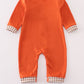Rust deer embroidery romper