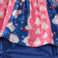 Blue snowman embroidery ruffle bubble